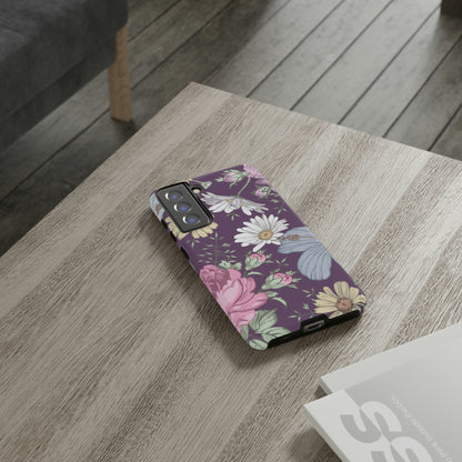 Purple Grass Vintage Flower Samsung Case (Protective) Phone Case