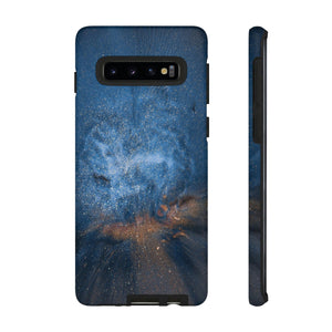 Blue Stardust Ink Art Android Case (Protective) Samsung Galaxy S10 Matte Phone Case