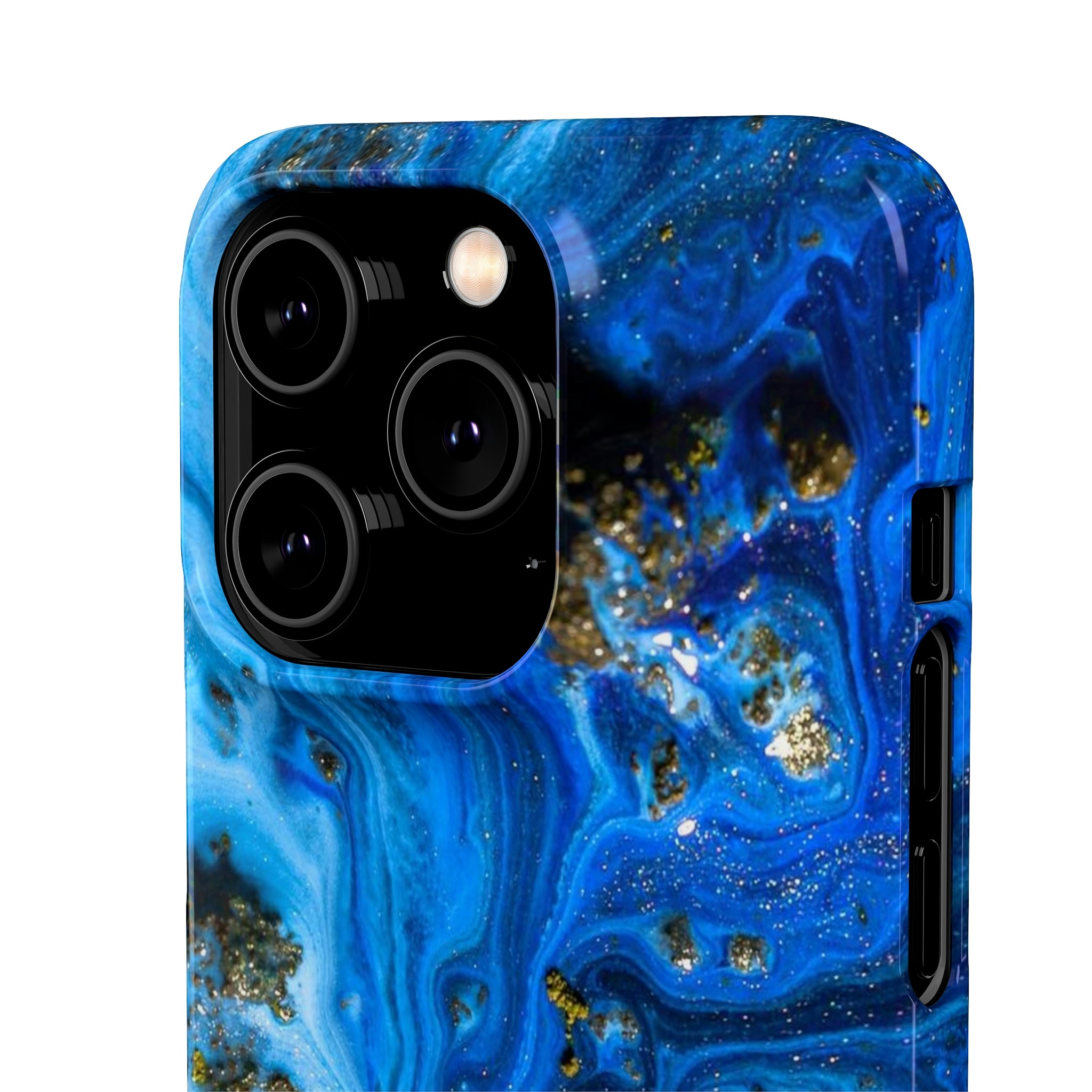 Blue Ice Melt Ink Art iPhone Case (Slim) Phone Case