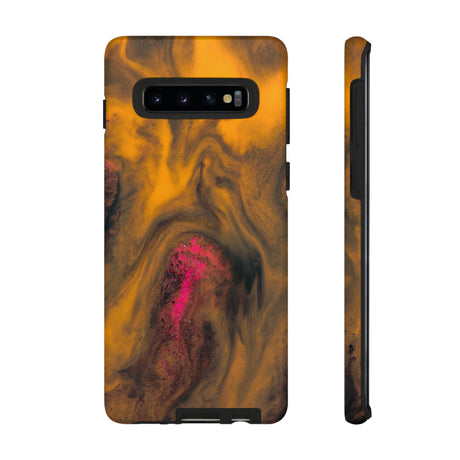 Pink Center Ink Art Android Case (Protective) Samsung Galaxy S10 Matte Phone Case