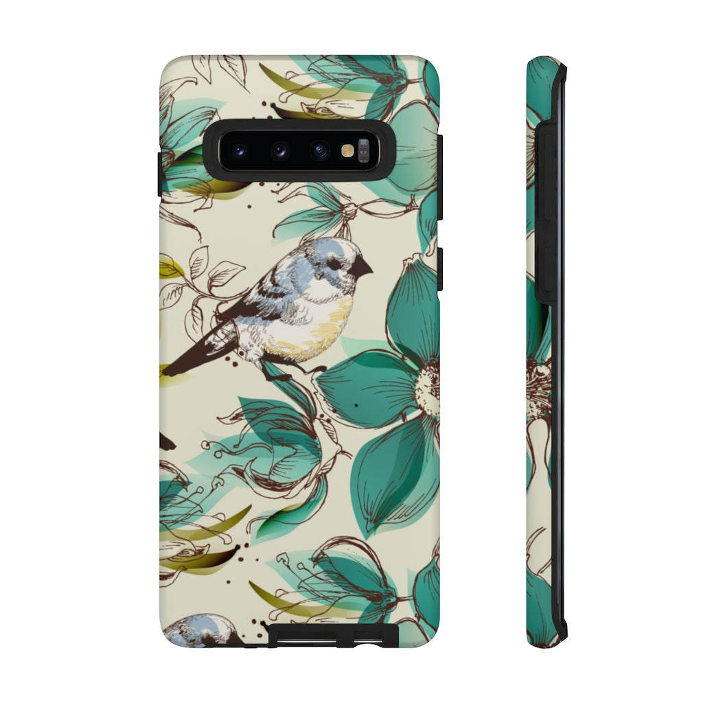 Cute Flowers and Birds Samsung Case (Protective) Samsung Galaxy S10 Matte Phone Case