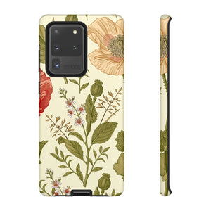 Poppy Red Vintage Flower Samsung Case (Protective) Samsung Galaxy S20 Ultra Matte Phone Case