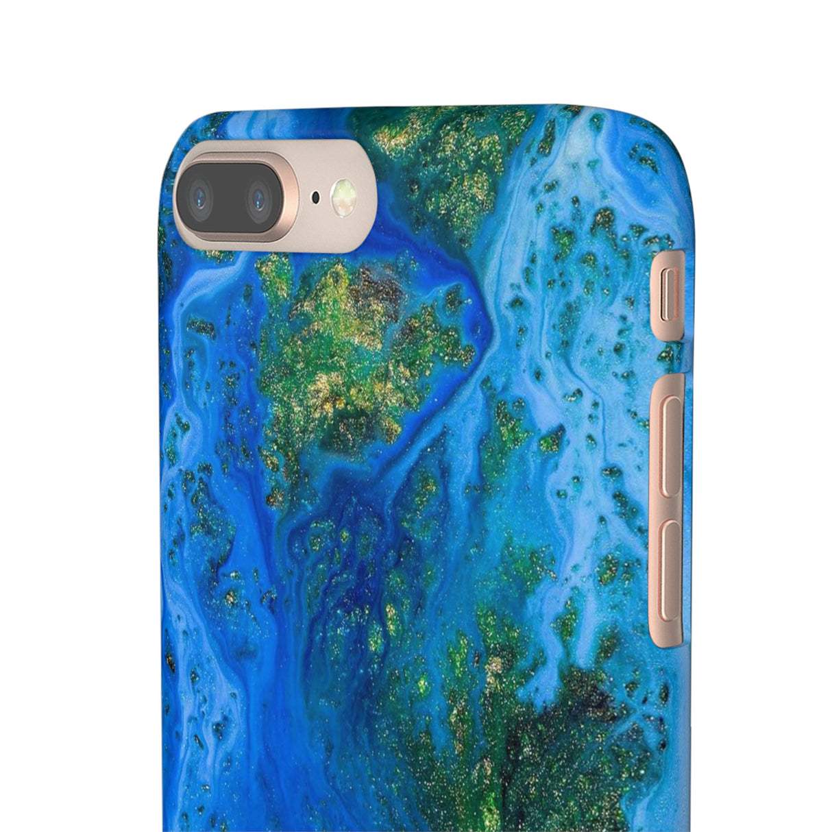 Blue Globe Ink Art iPhone Case (Slim) Phone Case