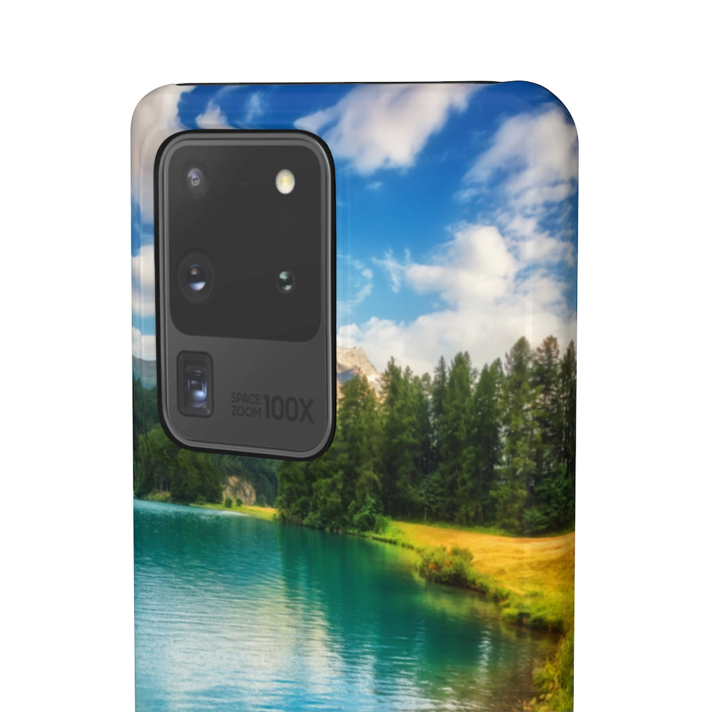 Fantastic Azure Alpine Lake Samsung/iPhone (Slim) Samsung Galaxy S20 Ultra Glossy Phone Case