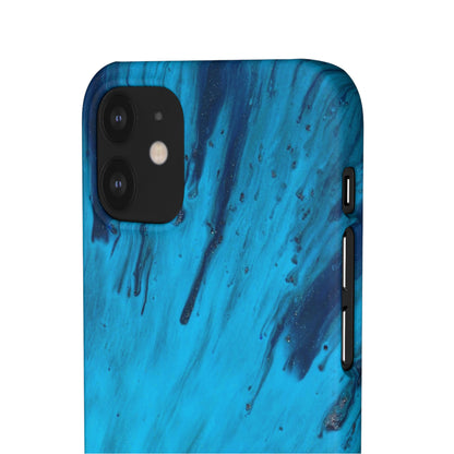 Light Blue Ink Art iPhone Case (Slim) Phone Case