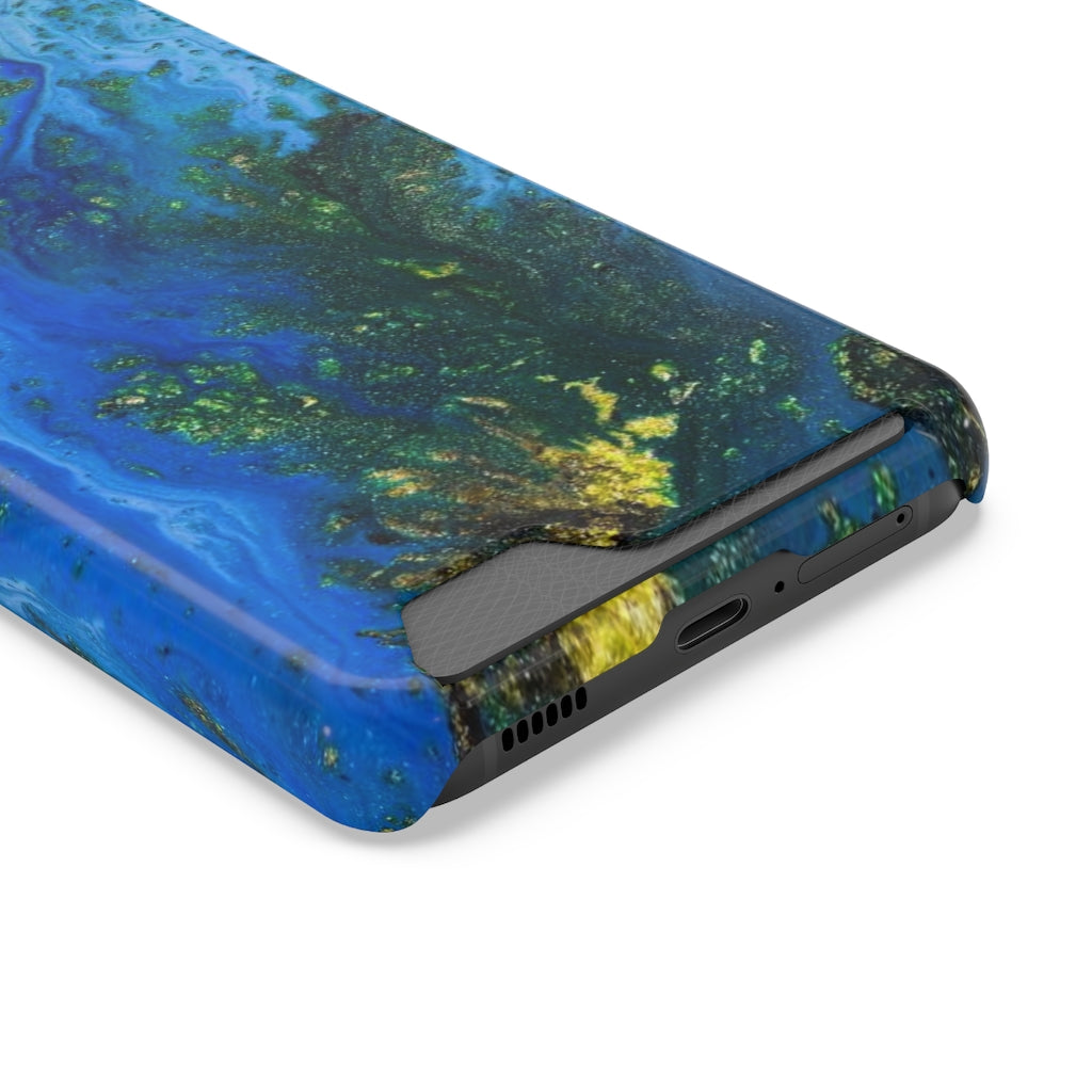 Blue Globe Ink Art Android Case (Card) Phone Case