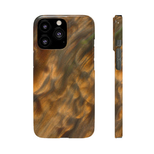 Gold Sand Ink Art iPhone Case (Slim) iPhone 13 Pro Glossy Phone Case