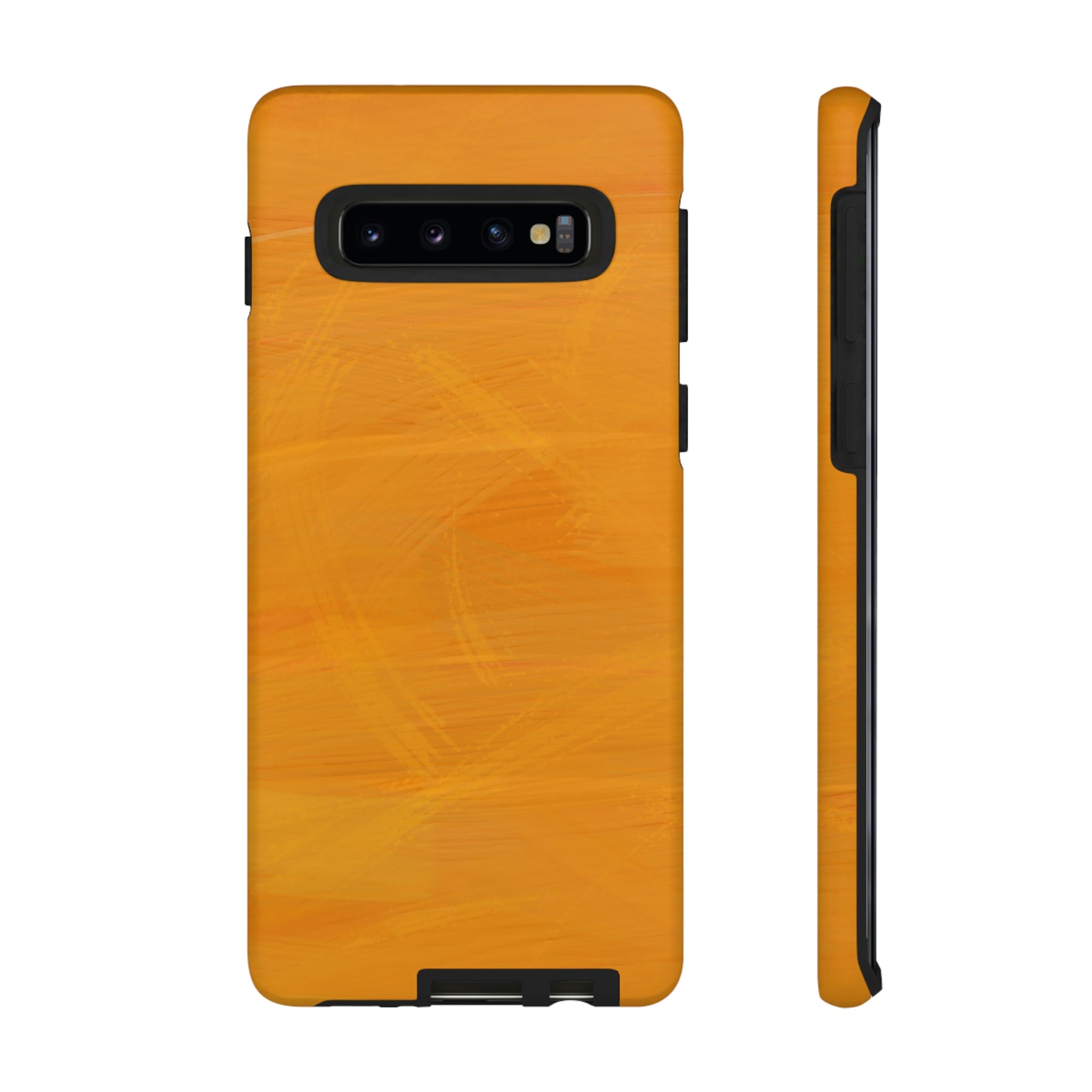 Abstract Orange Android Case (Protective) Samsung Galaxy S10 Matte Phone Case