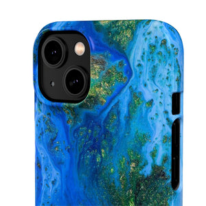 Blue Globe Ink Art iPhone Case (Slim) Phone Case