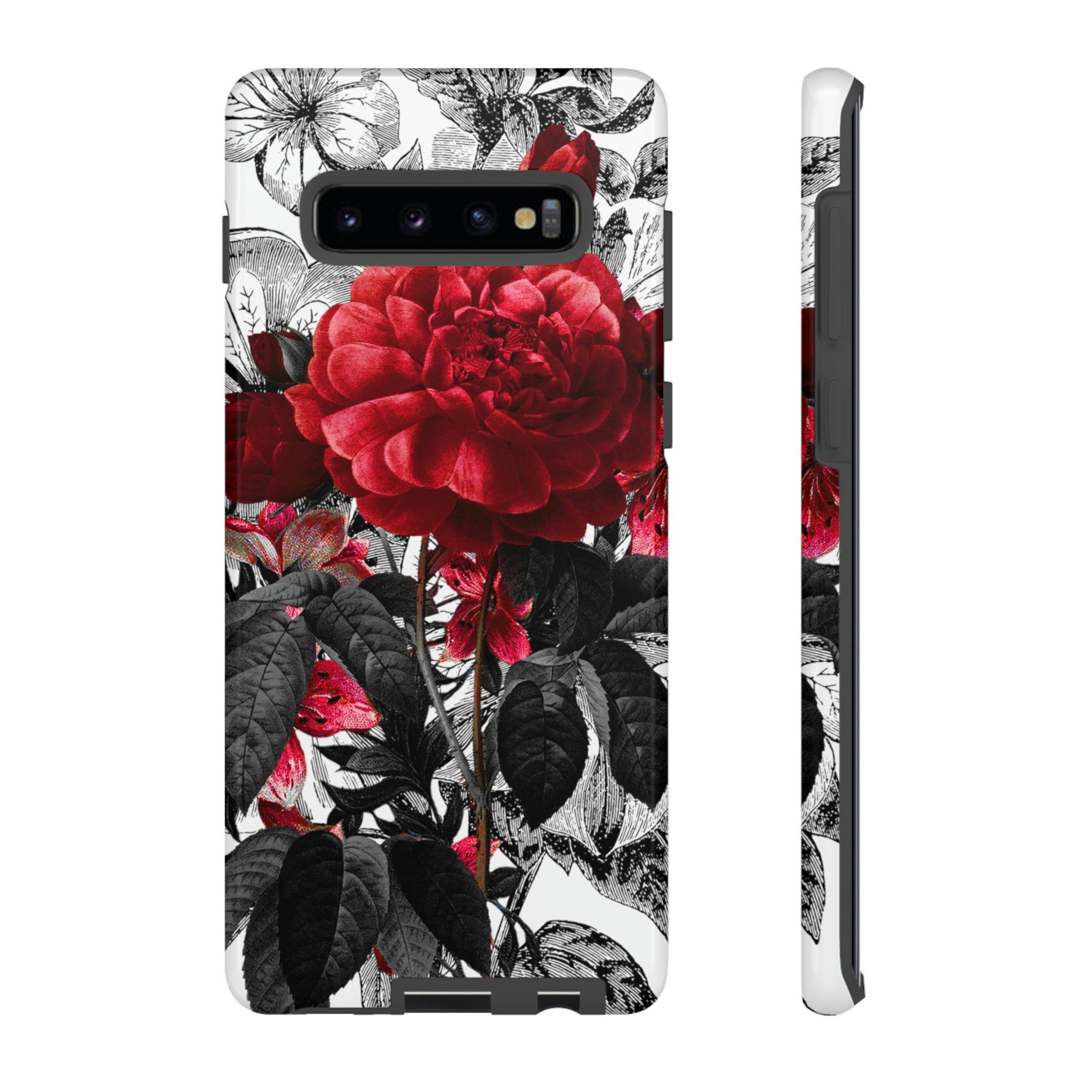 Grunicked Gothic Flower Samsung Case (Protective) Samsung Galaxy S10 Plus Glossy Phone Case