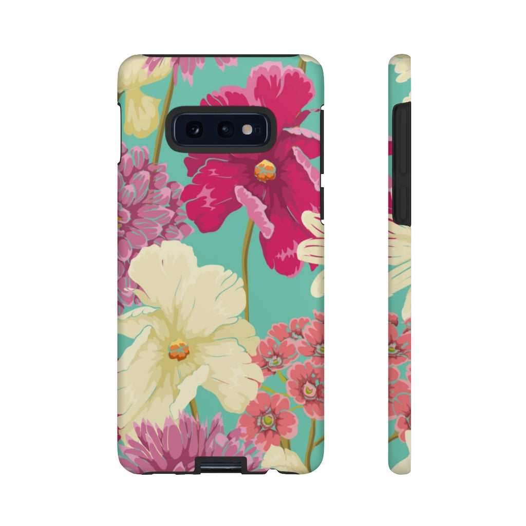 Colorful flowers in watercolor Samsung Case (Protective) Samsung Galaxy S10E Matte Phone Case