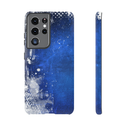 Grunge Blue Android Case (Protective) Samsung Galaxy S21 Ultra Matte Phone Case