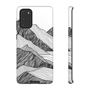 Mountain Line Art Android Case (Protective) Samsung Galaxy S20+ Glossy Phone Case