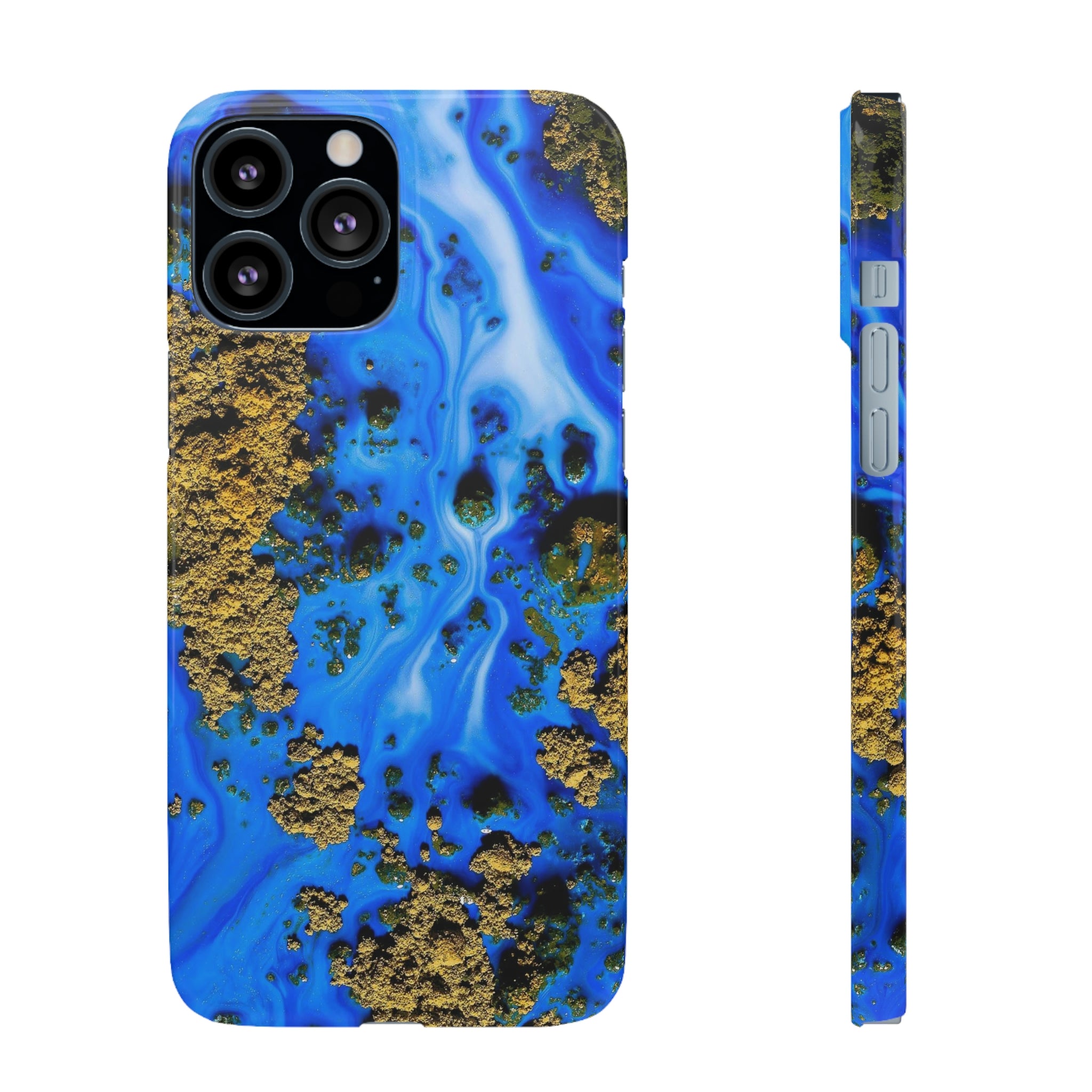 Blue River Ink Art iPhone Case (Slim) iPhone 13 Pro Max Glossy Phone Case