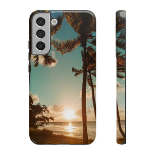 Sundown Palmtrees Android Case (Protective) Samsung Galaxy S22 Plus Glossy Phone Case