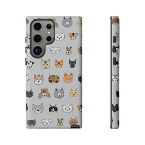 Cats n Dogs Pattern Android Case (Protective) Samsung Galaxy S23 Ultra Glossy Phone Case