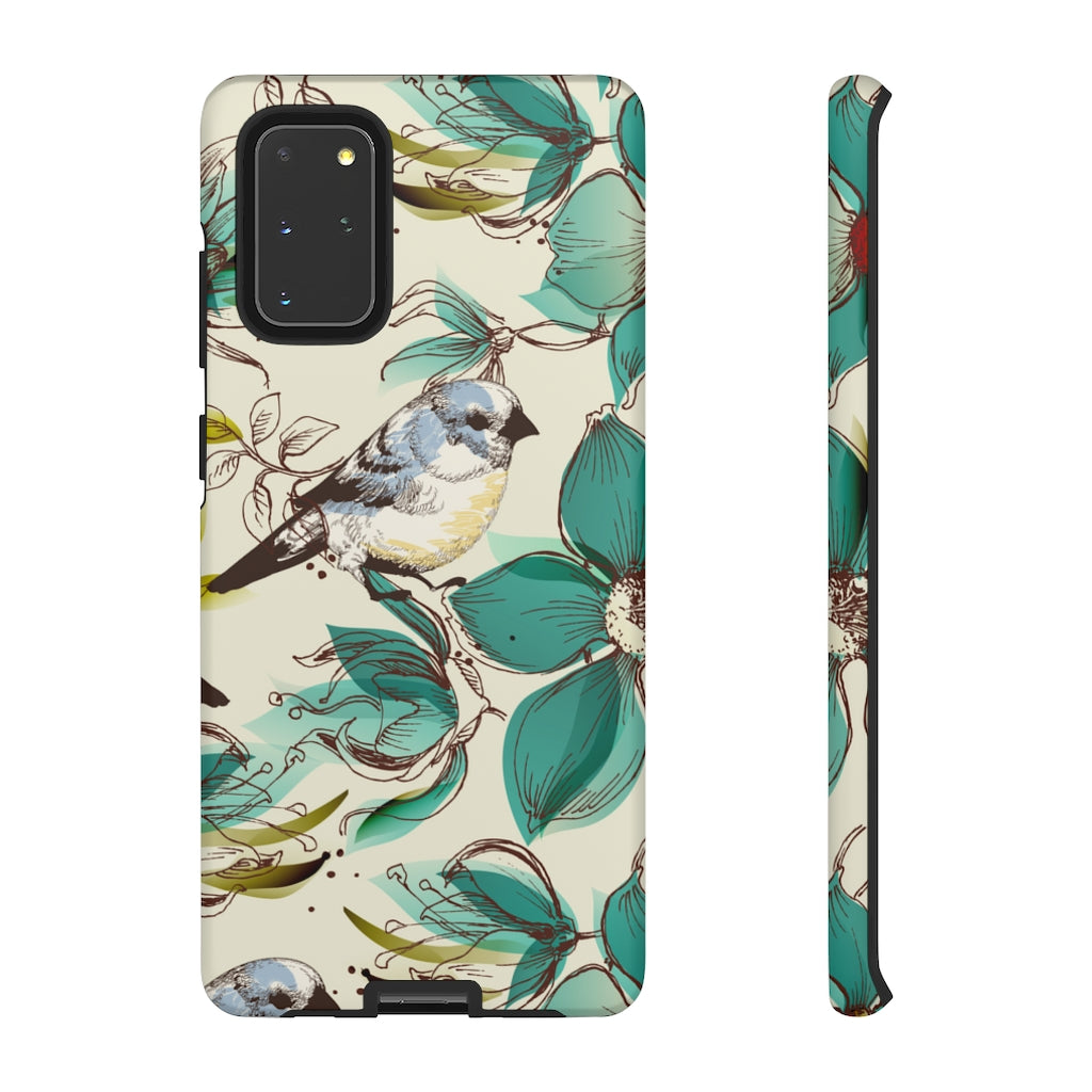 Cute Flowers and Birds Samsung Case (Protective) Samsung Galaxy S20+ Matte Phone Case