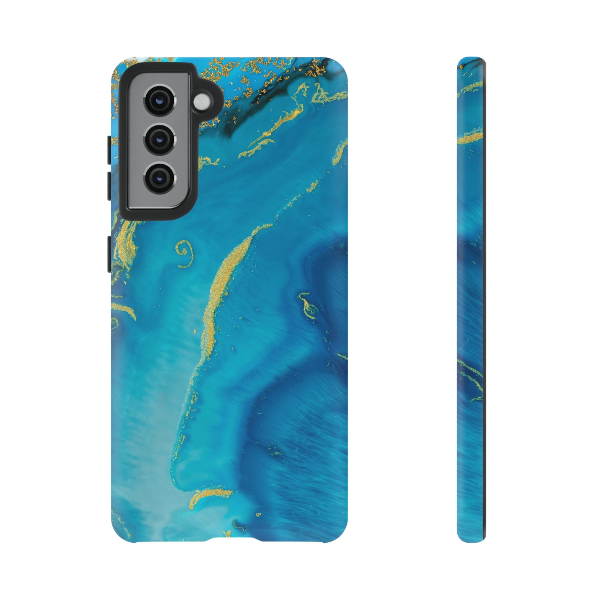 Blue Watercolor Android Case (Protective) Samsung Galaxy S21 Matte Phone Case