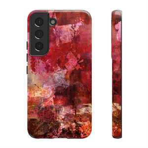 Red Grunge Android Case (Protective) Samsung Galaxy S22 Glossy Phone Case