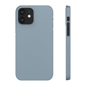 Cadet Grey iPhone Case (Slim) iPhone 12 Glossy Phone Case