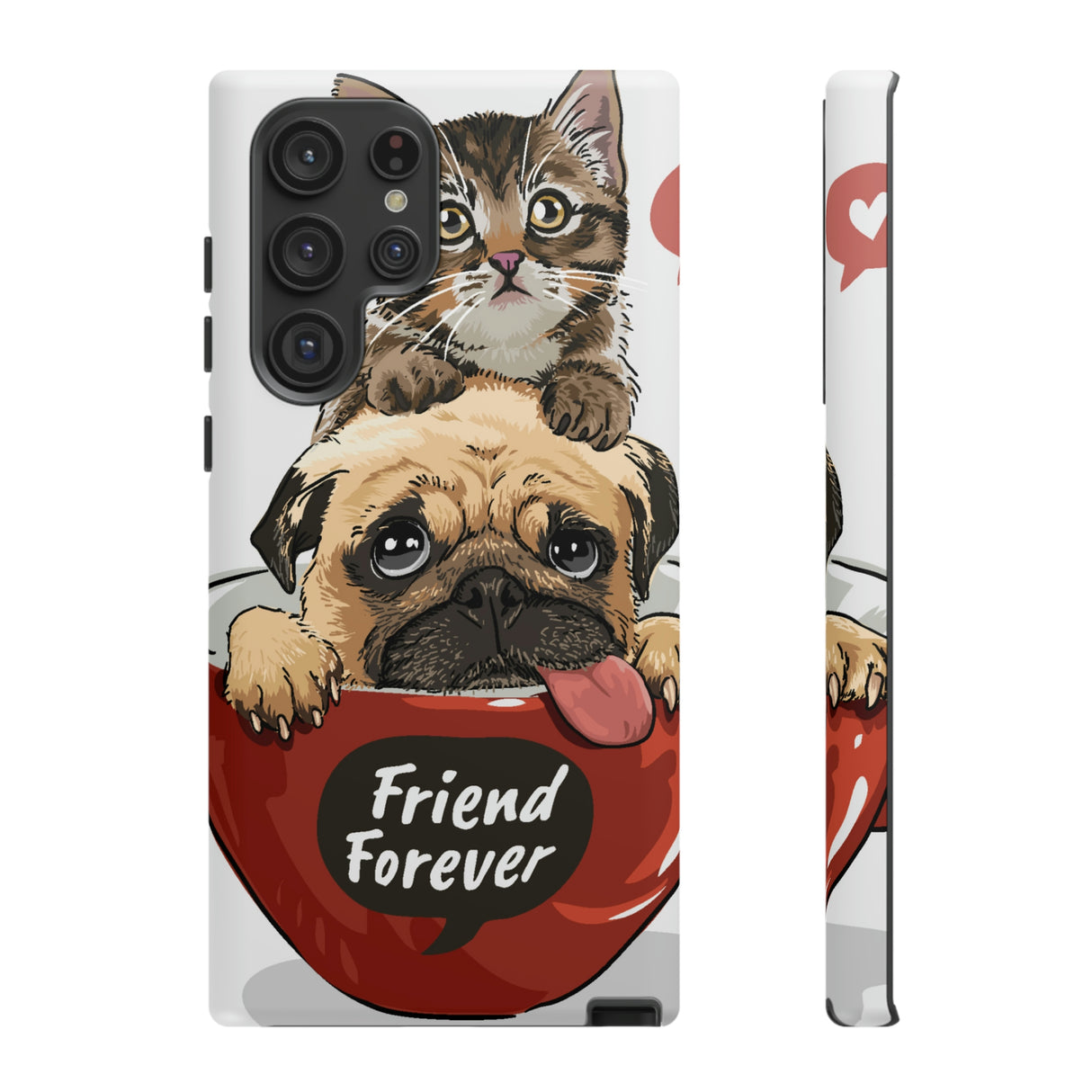 Pug n Kitten Android Case (Protective) Samsung Galaxy S22 Ultra Matte Phone Case