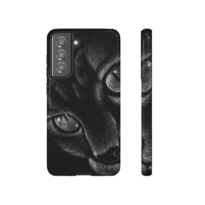 Pencil Drawing Cat Android Case (Protective) Samsung Galaxy S21 FE Glossy Phone Case