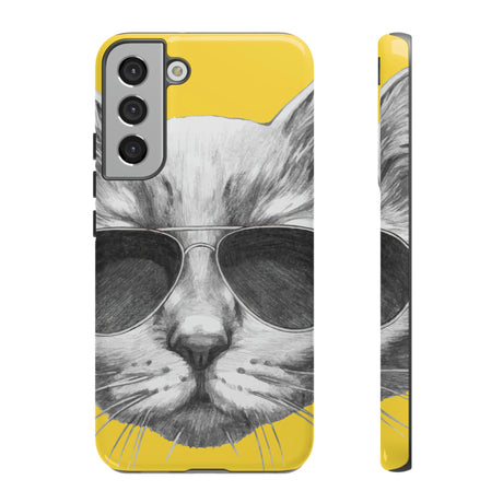 Cool Cat Portrait Android Case (Protective) Samsung Galaxy S22 Plus Glossy Phone Case