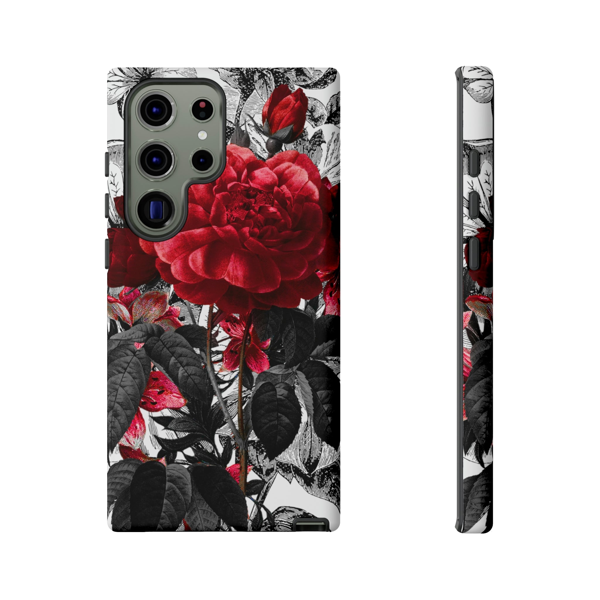 Grunicked Gothic Flower Samsung Case (Protective) Samsung Galaxy S23 Ultra Matte Phone Case