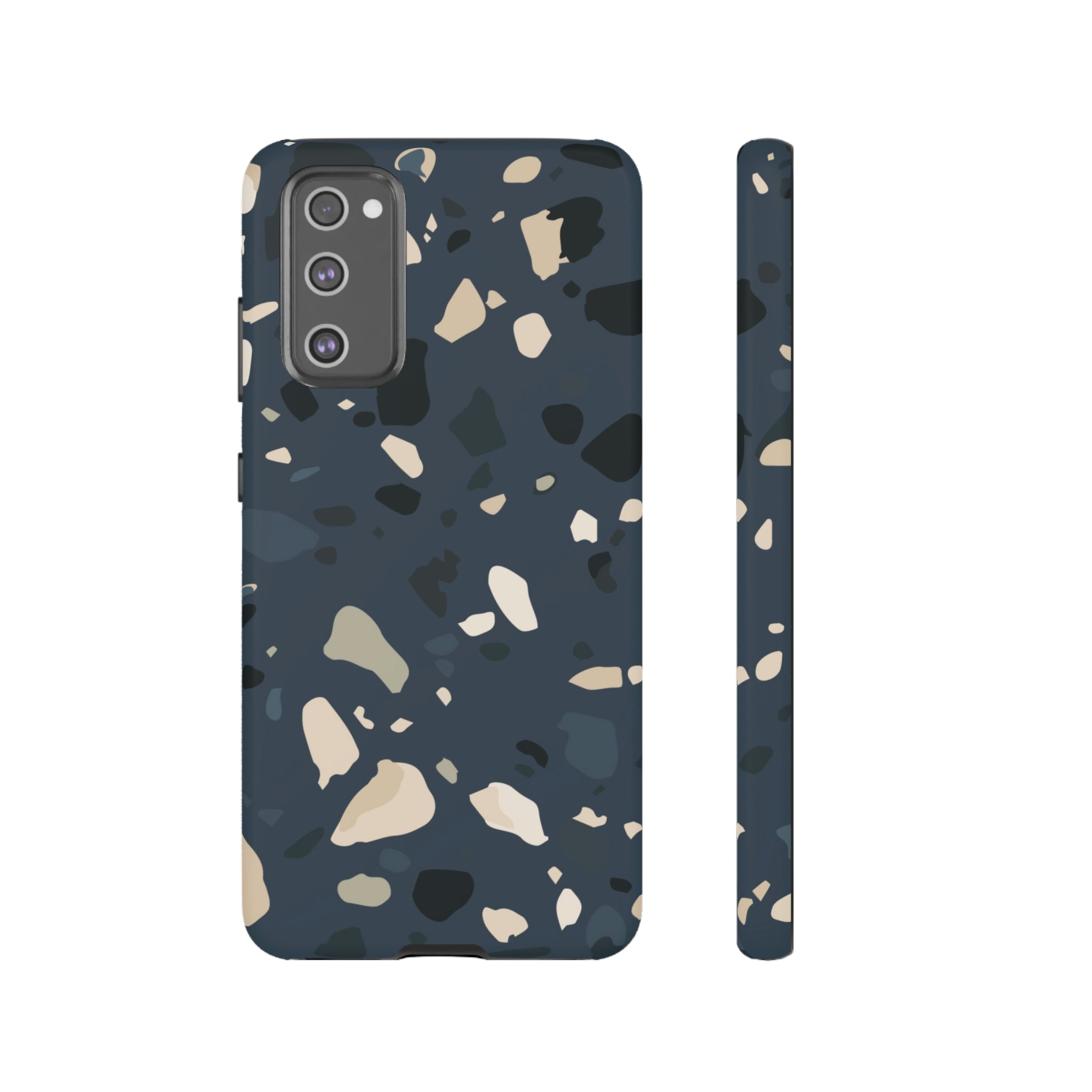 Dark Blue Terrazo Android Case (Protective) Samsung Galaxy S20 FE Matte Phone Case