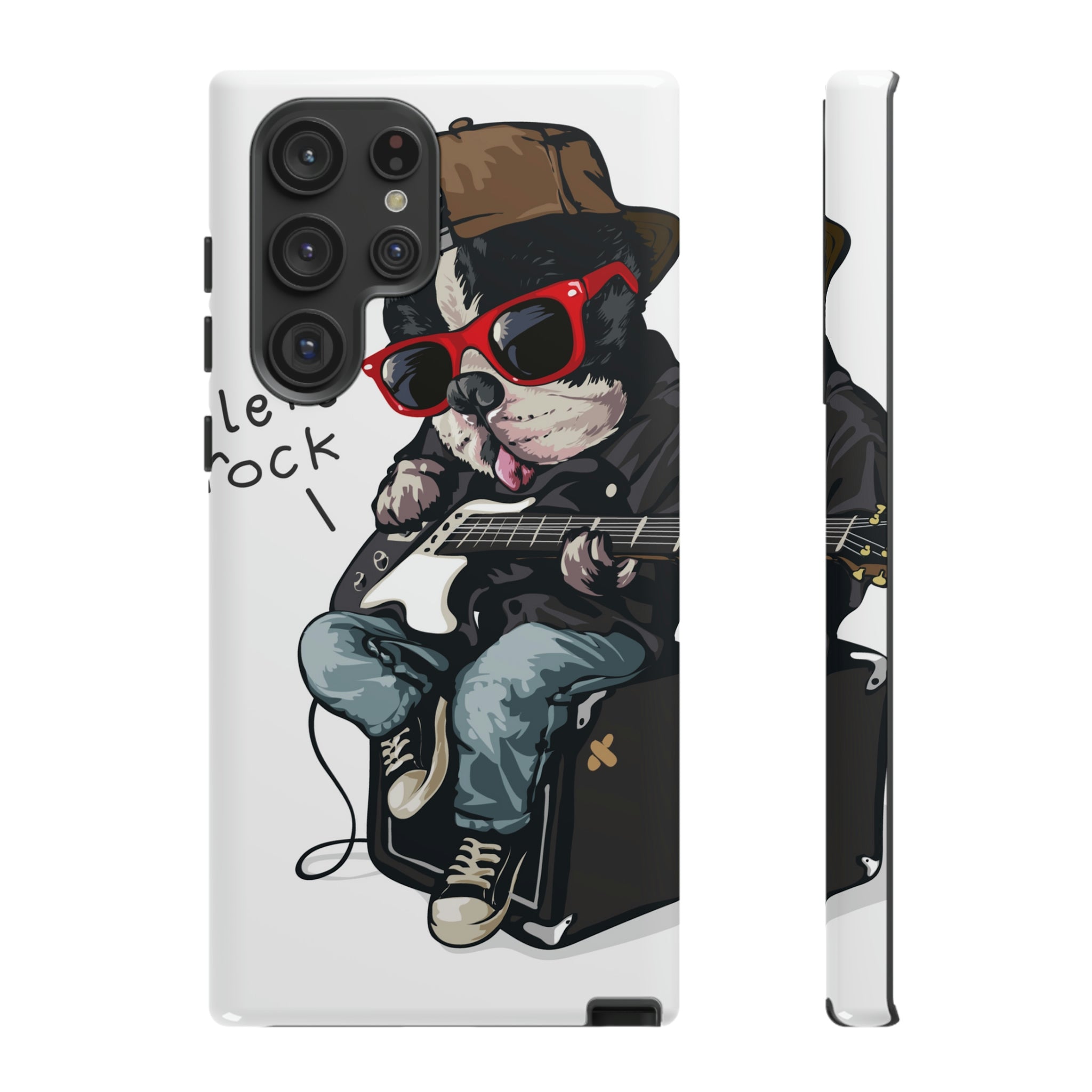 Rock n Roll Dog Android Case (Protective) Samsung Galaxy S22 Ultra Glossy Phone Case