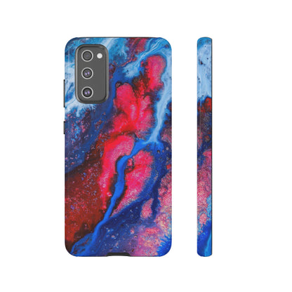 Red n Blue Ink Art Android Case (Protective) Samsung Galaxy S20 FE Glossy Phone Case