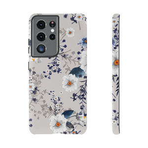 Blue Summerflowers Android Case (Protective) Samsung Galaxy S21 Ultra Matte Phone Case