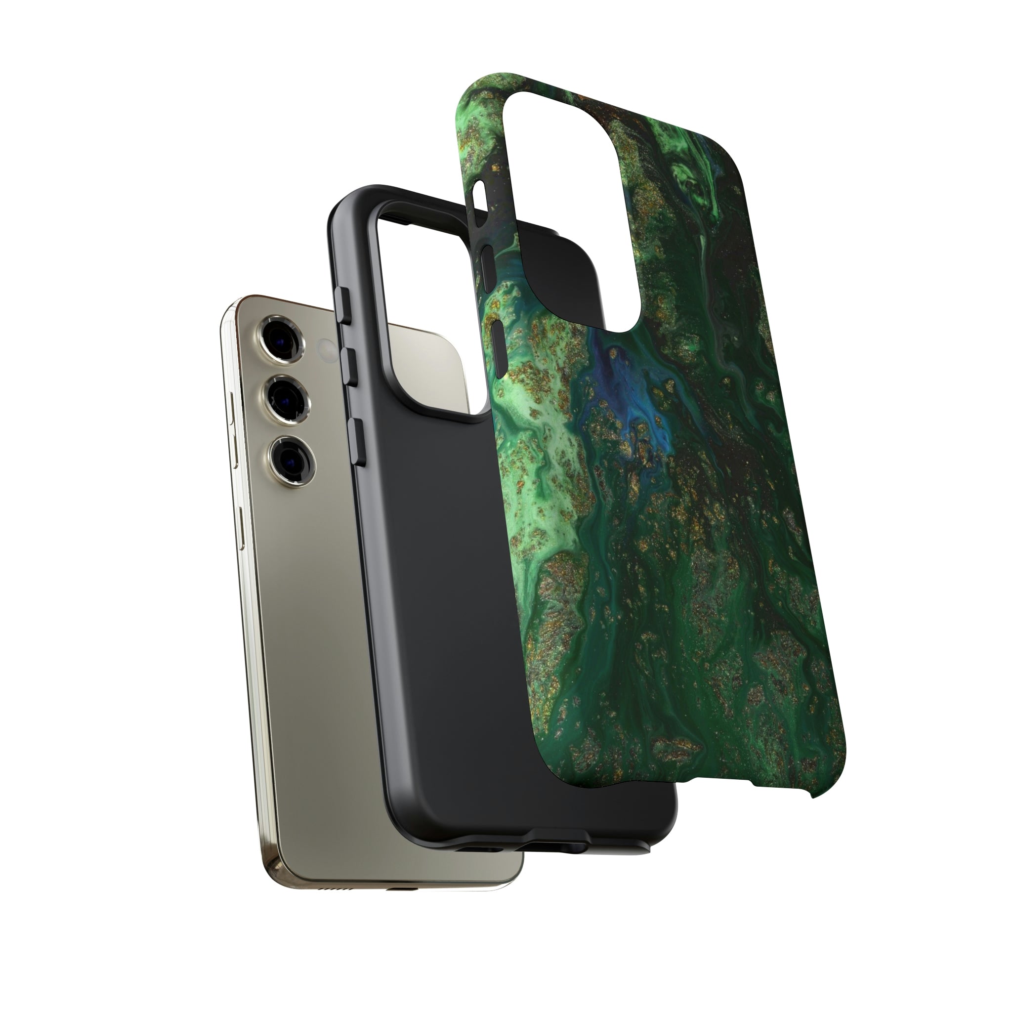 Green Liquid Marble Ink Art Android Case (Protective) Phone Case