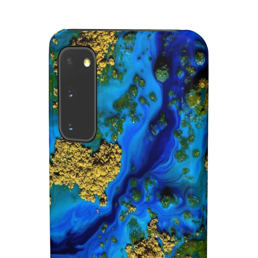 Blue Clear Ocean Ink Art Android Case (Slim) Phone Case