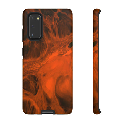 Red Flame Ink Art Android Case (Protective) Samsung Galaxy S20 Matte Phone Case