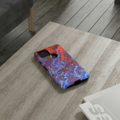 Blue Lava Ink Art Android Case (Protective) Phone Case