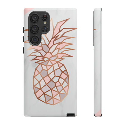 Pineapple Rose Gold Android Case (Protective) Samsung Galaxy S22 Ultra Matte Phone Case