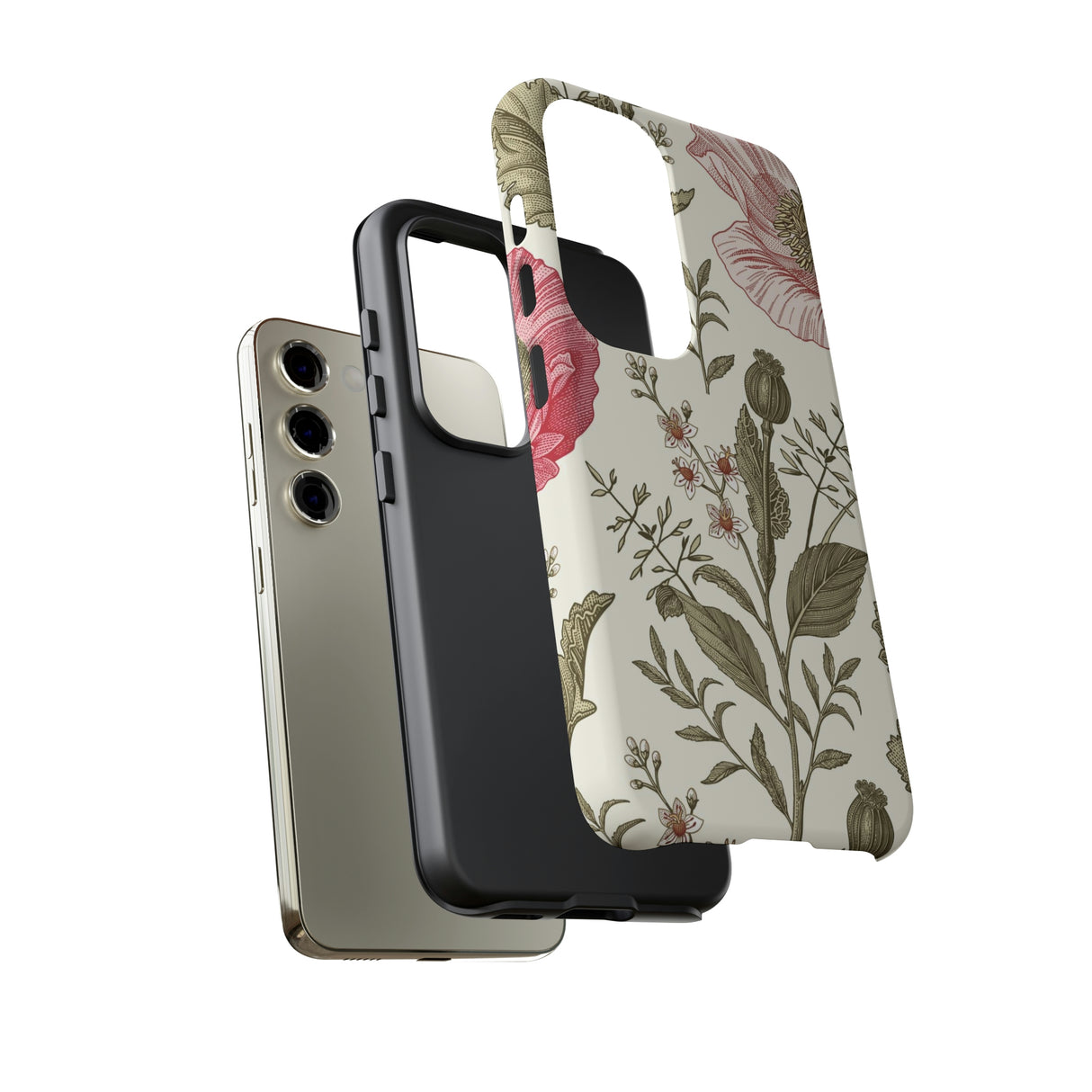 Poppy Purple Vintage Flower Samsung Case (Protective) Phone Case