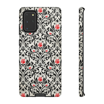 Black Rose Gothic Flower Samsung Case (Protective) Samsung Galaxy S20+ Glossy Phone Case