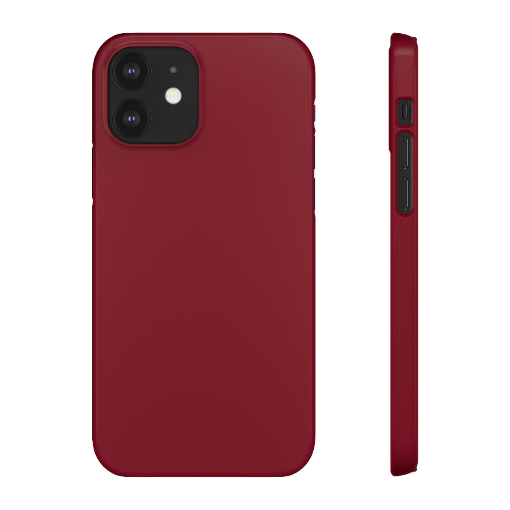 Burgundy Red iPhone Case (Slim) iPhone 12 Glossy Phone Case