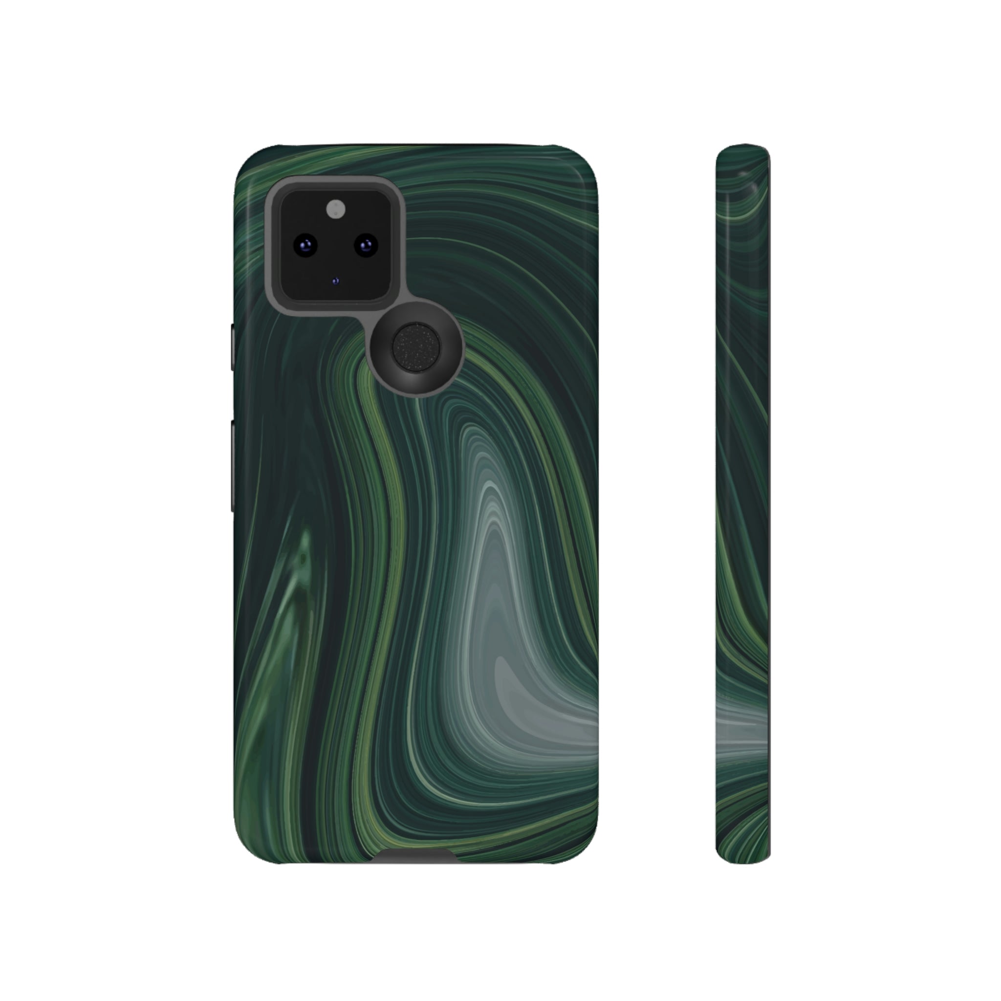 Green Marble Android Case (Protective) Google Pixel 5 5G Glossy Phone Case