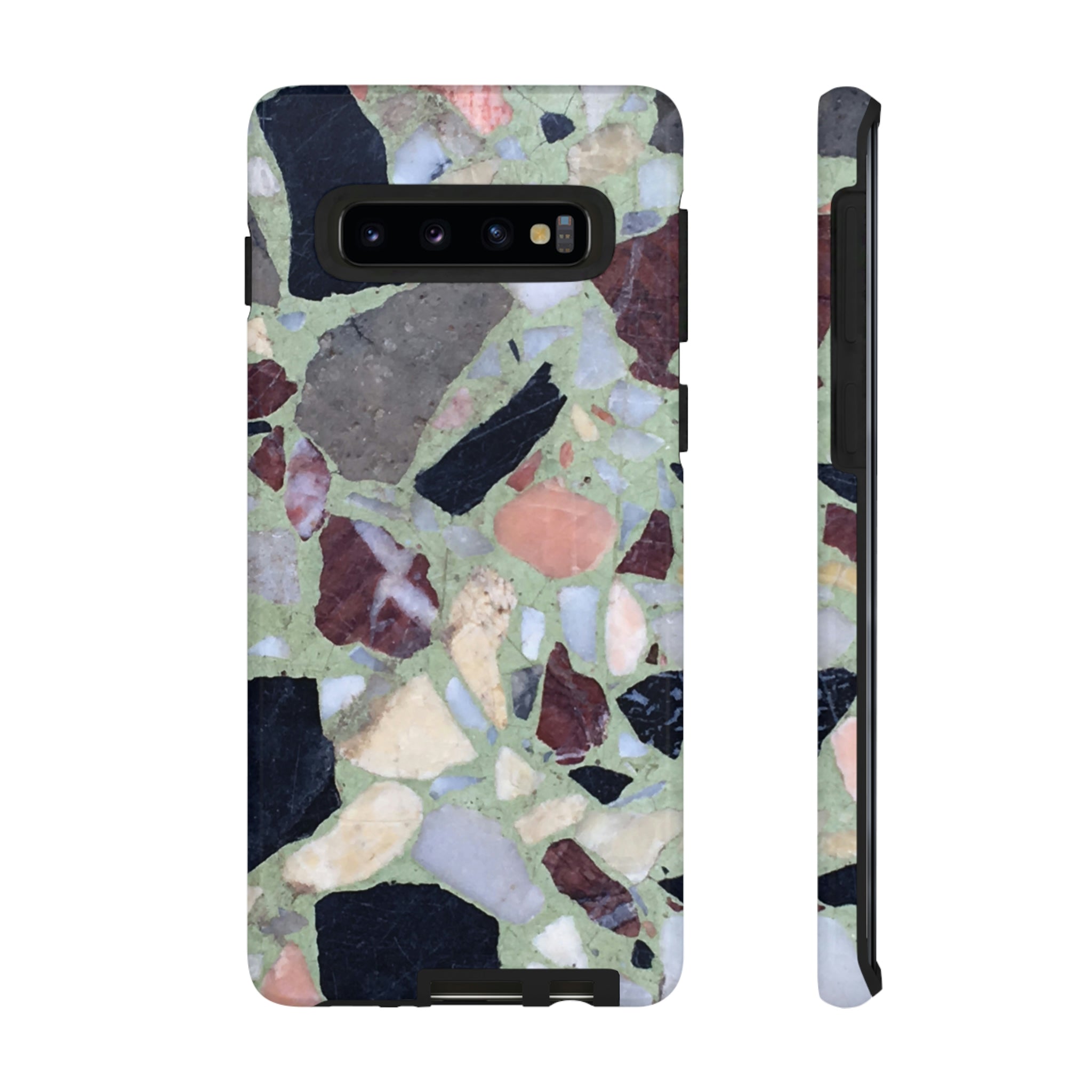 Terrazzo in Green Android Case (Protective) Samsung Galaxy S10 Glossy Phone Case