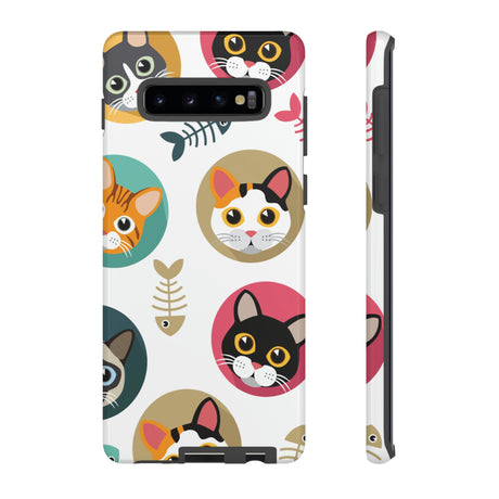 Cats Fishbone Android Case (Protective) Samsung Galaxy S10 Plus Glossy Phone Case