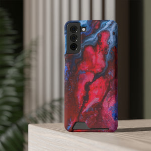 Neon Red Ink Art Android Case (Card) Phone Case