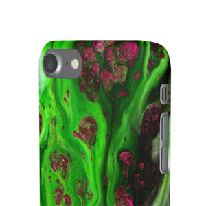 Toxic Green Ink Art iPhone Case (Slim) Phone Case