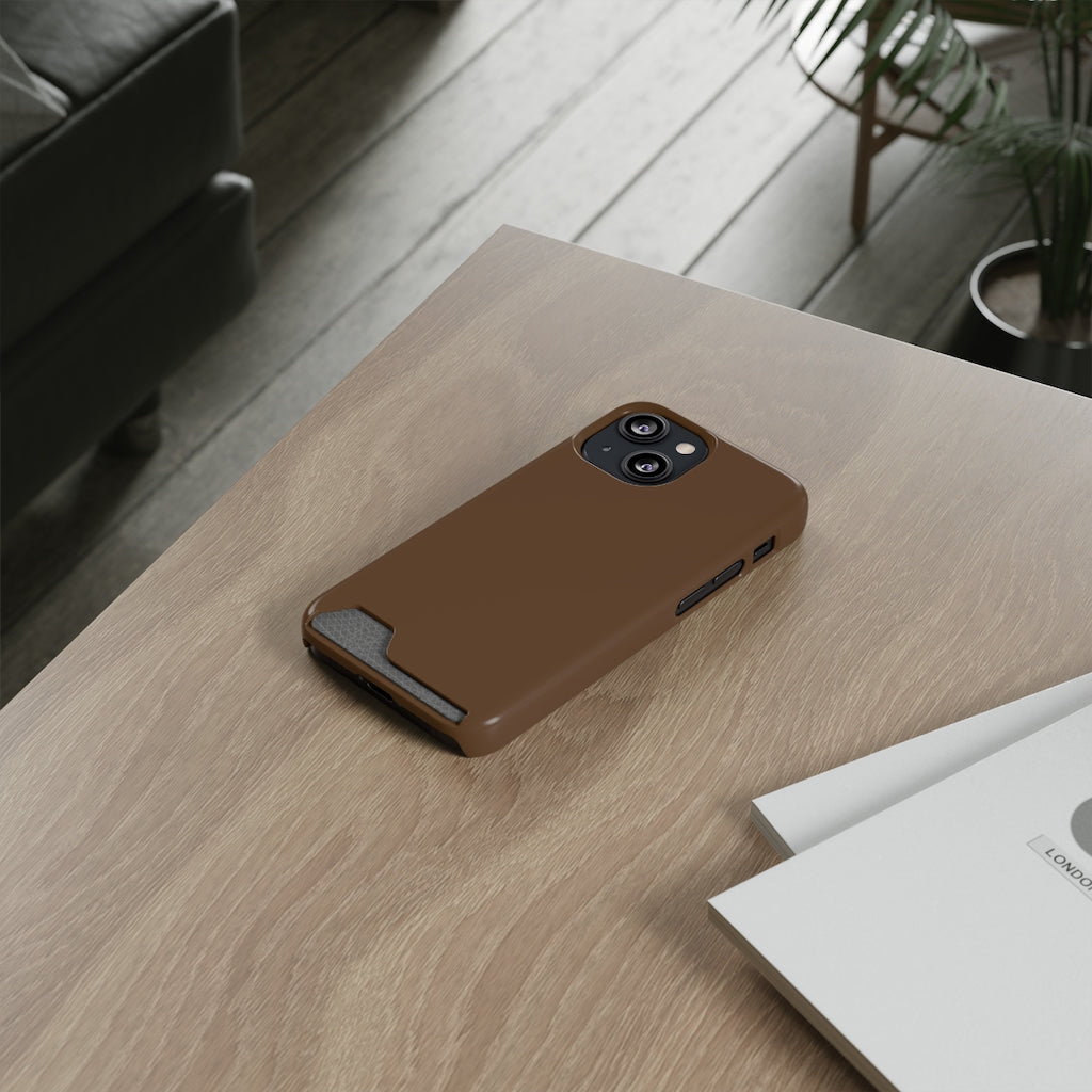 Dark Brown iPhone Case (Card) Phone Case