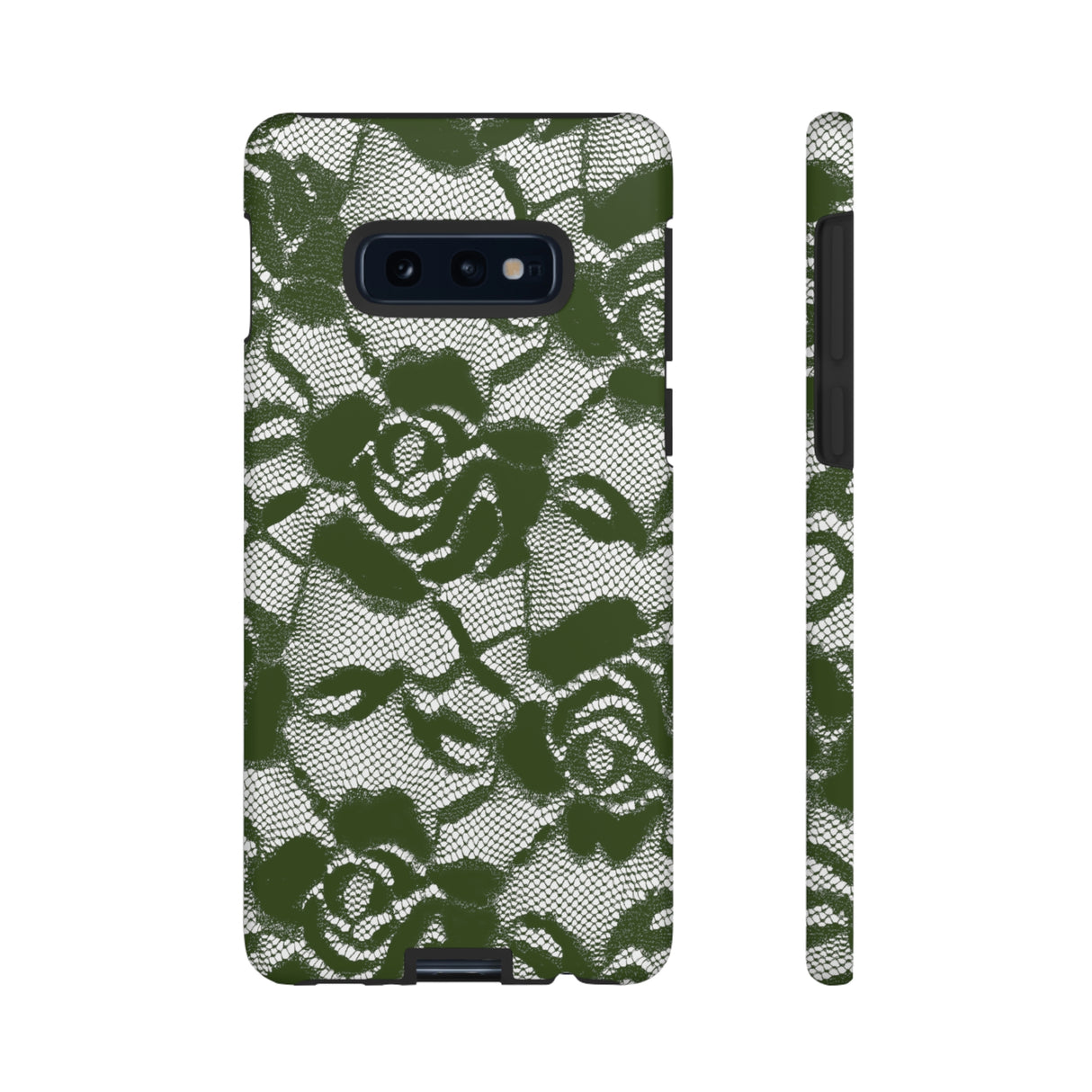 Green Rose Lace Gothic Flower Samsung Case (Protective) Samsung Galaxy S10E Matte Phone Case