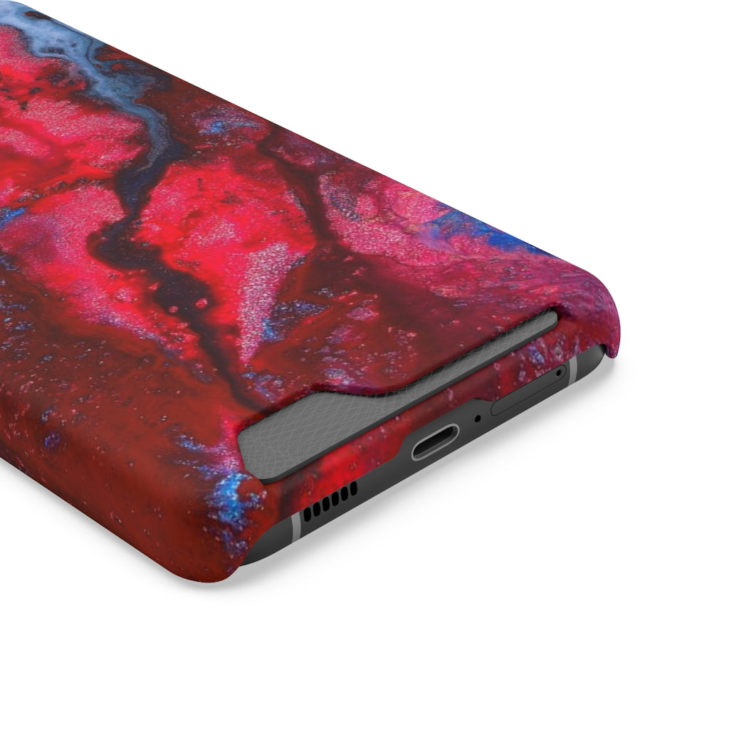 Neon Red Ink Art Android Case (Card) Phone Case