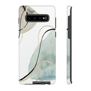 Green Watercolor Android Case (Protective) Samsung Galaxy S10 Plus Glossy Phone Case