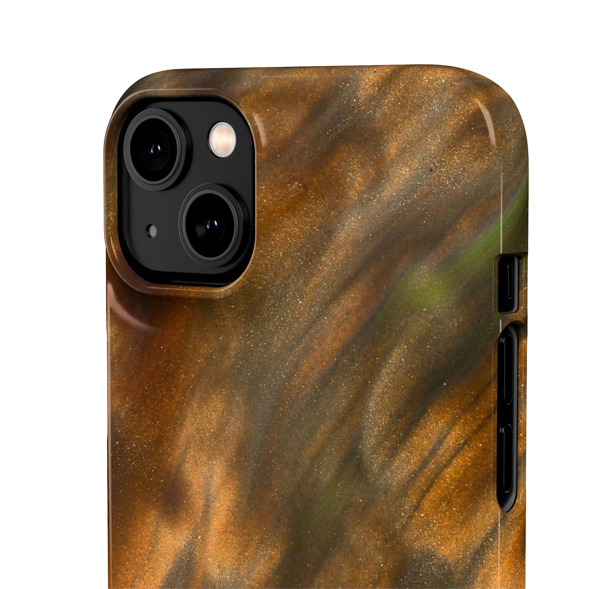 Gold Sand Ink Art iPhone Case (Slim) Phone Case